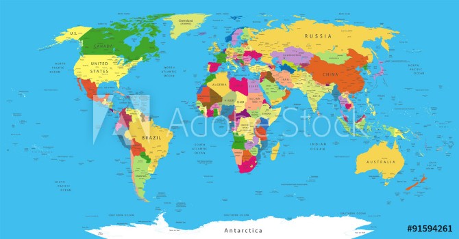 Picture of Political World Map